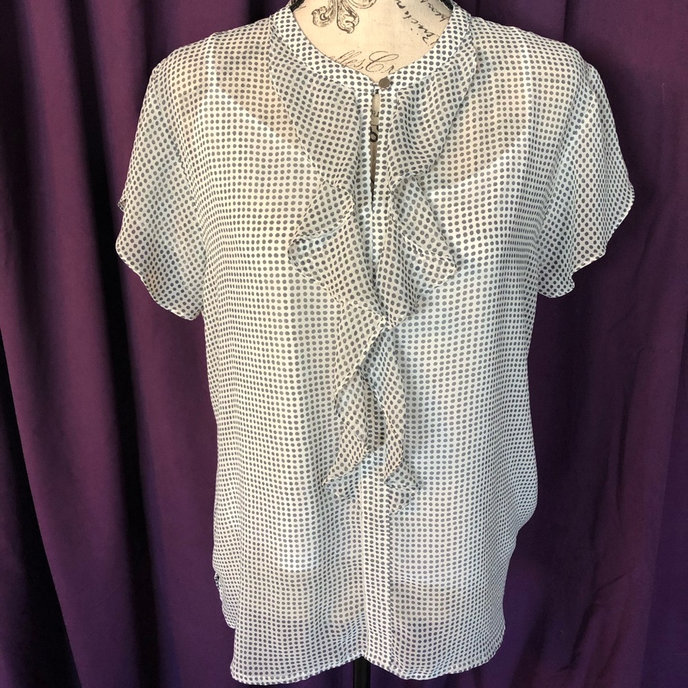 Sheer ruffled dress shirt